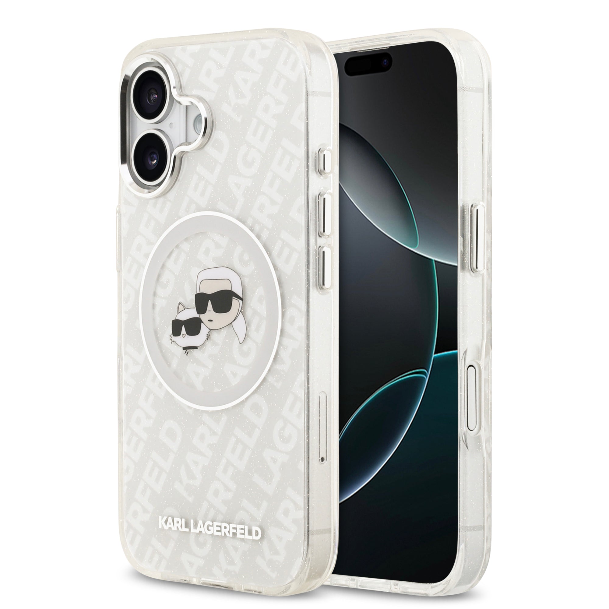 KARL LAGERFELD 卡爾貓咪 IML滿版LOGO MAGSAFE手機殼 IP17