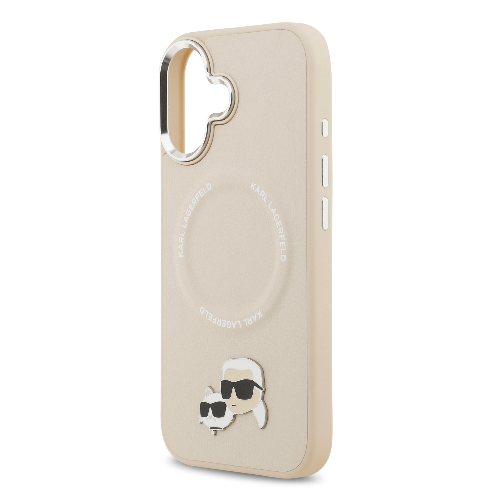 KARL LAGERFELD 卡爾貓咪PU皮革MAGSAFE手機殼 IP17
