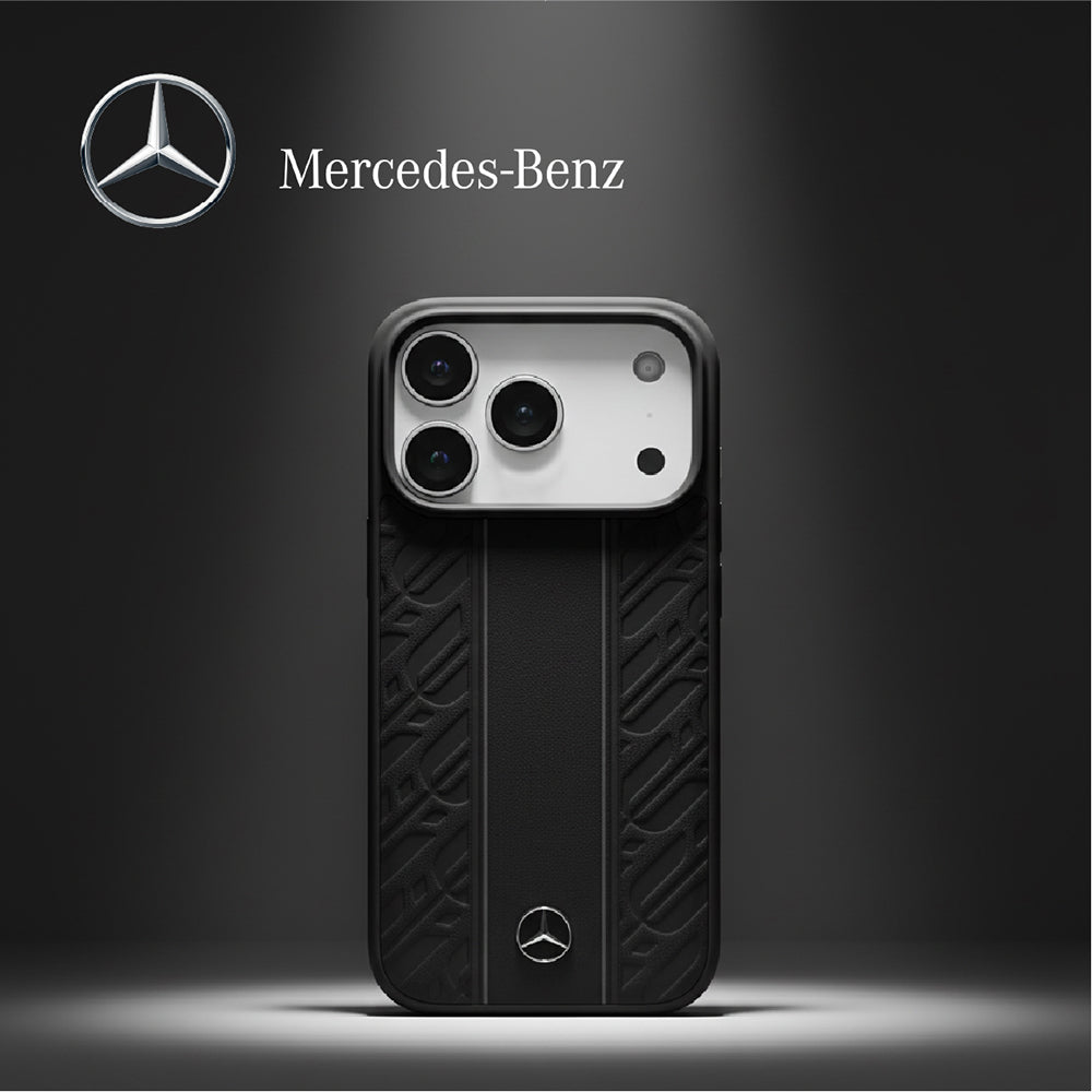 MERCEDES BENZ 直紋真皮MAGSAFE手機殼 iPhone 17 Pro
