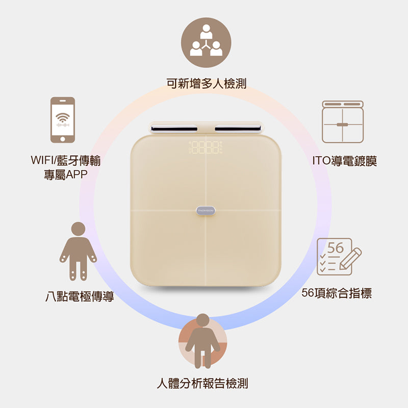 WiFi藍牙ITO八點傳感體脂計(TM-SASC01W)