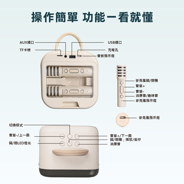 行動KTV藍牙K歌雙麥組(WS-T052U)