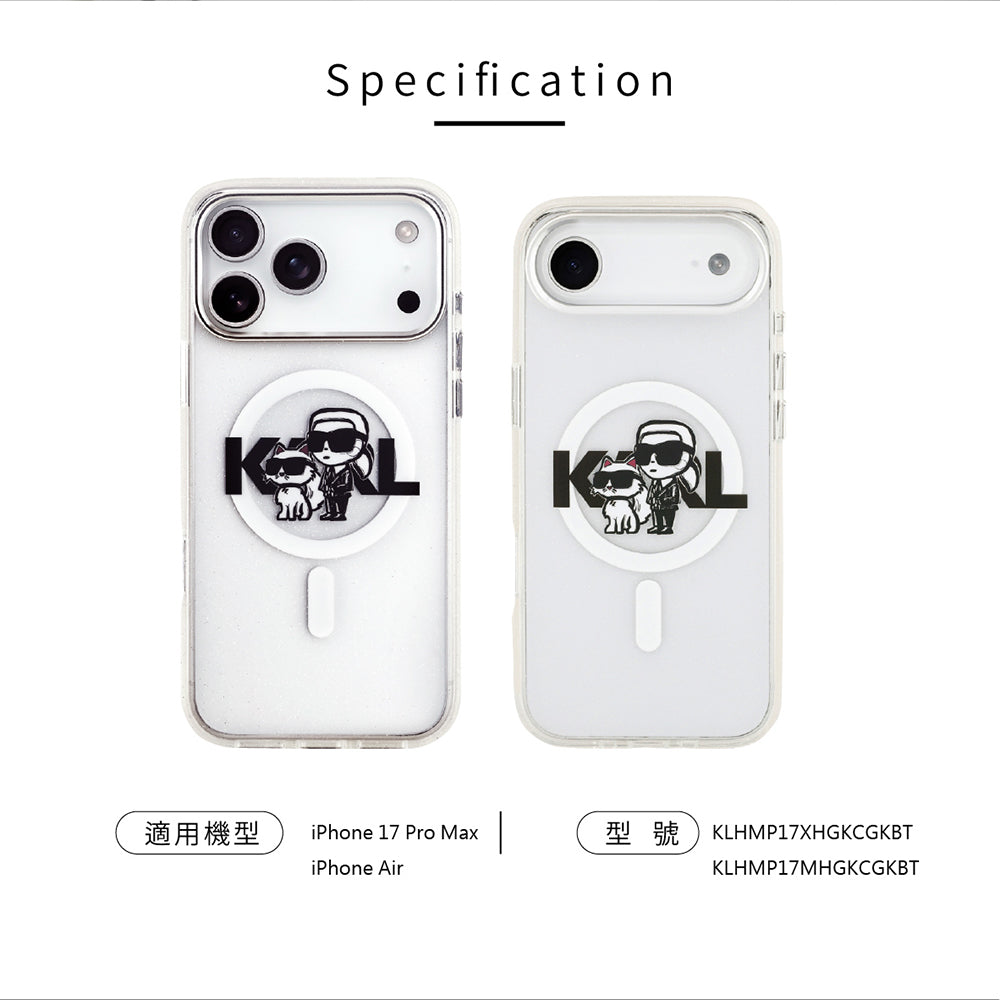 卡爾貓咪IML工藝透明MAGSAFE手機殼 IP Air(KLHMP17MHGKCGKBT)