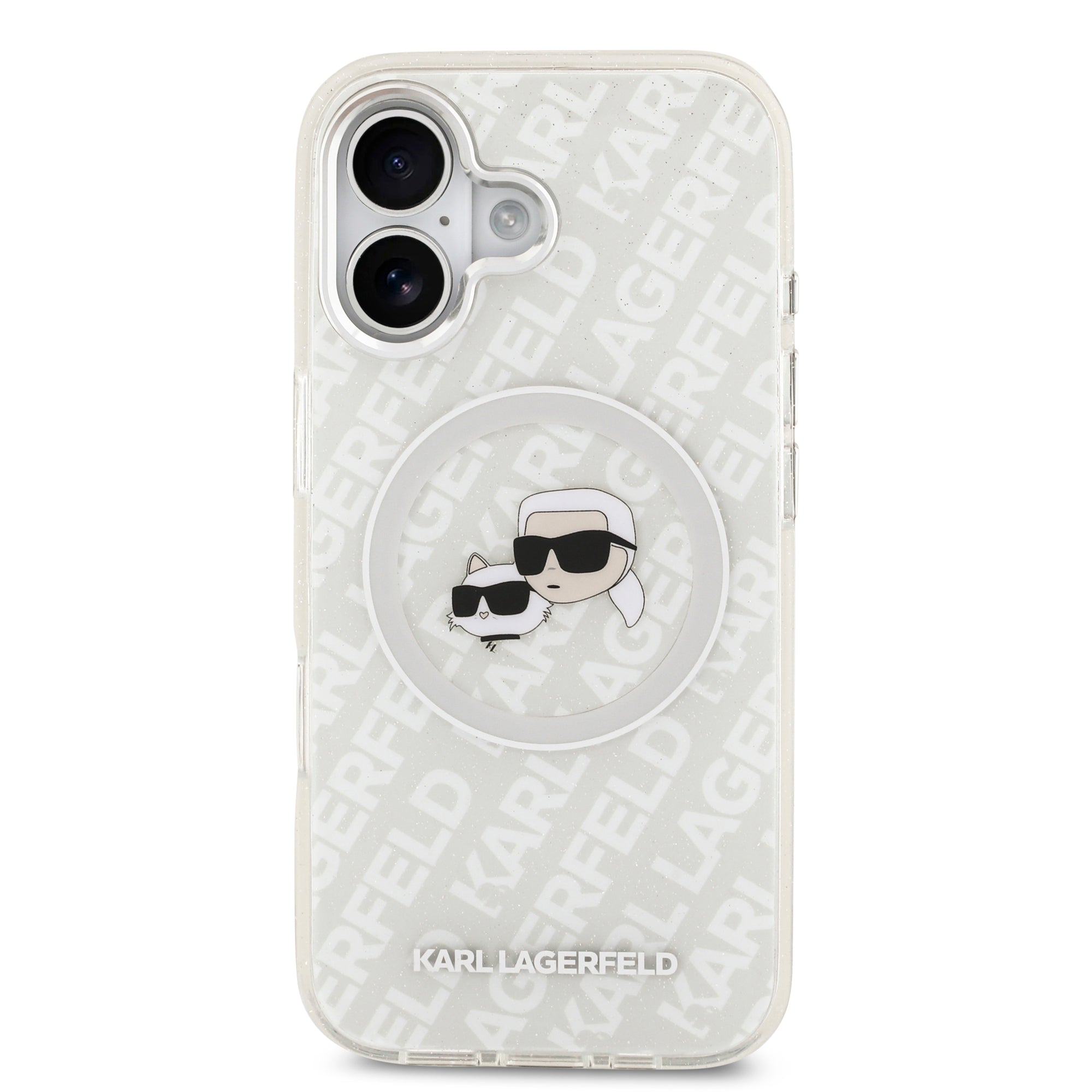 KARL LAGERFELD 卡爾貓咪 IML滿版LOGO MAGSAFE手機殼 IP17