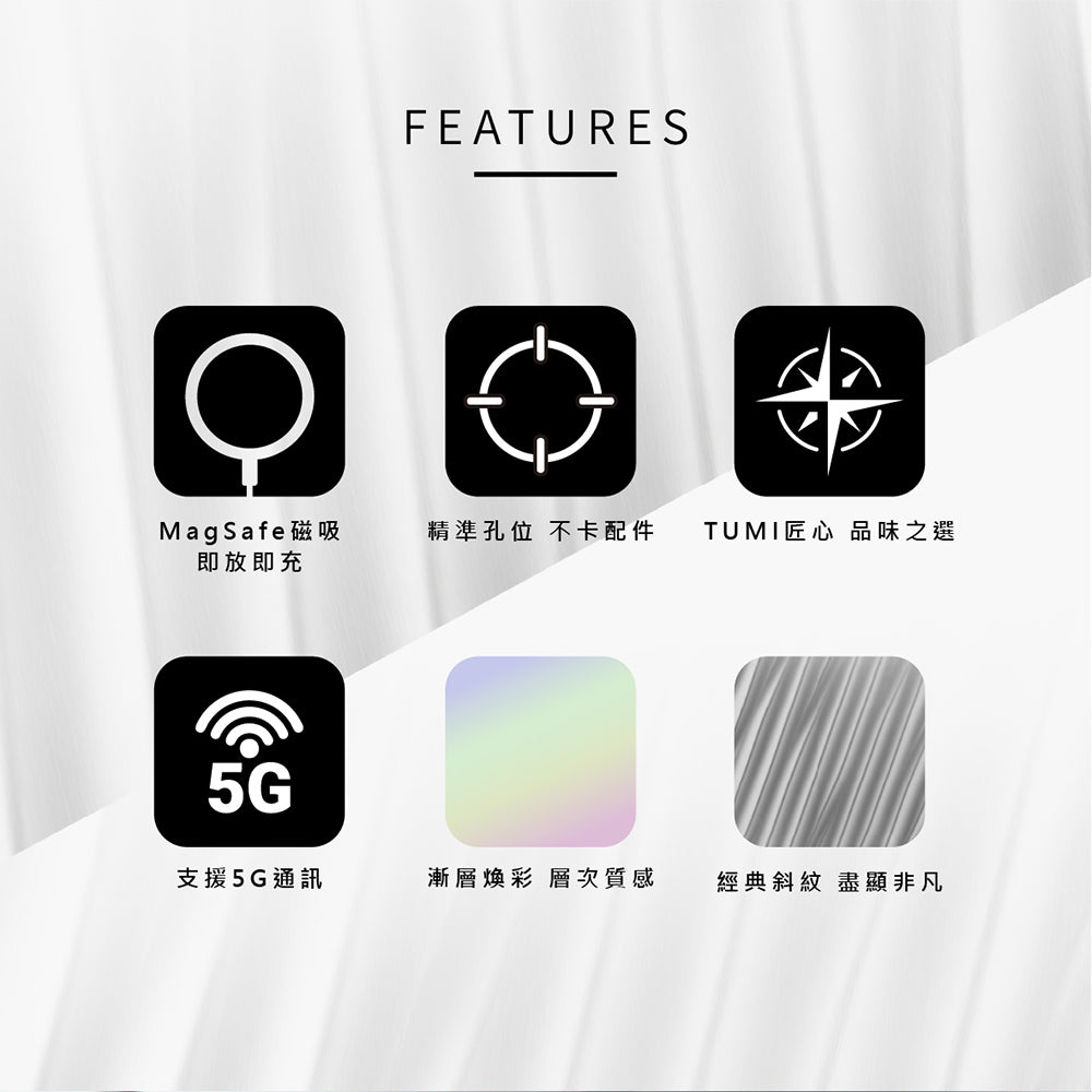 透明煥彩斜紋MAGSAFE手機殼 IP16 Pro(TUHMP16LHM3D19TI)