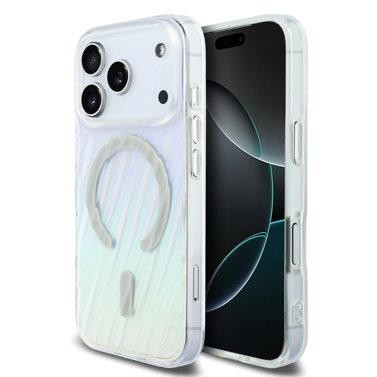 透明煥彩斜紋MAGSAFE手機殼 IP17 Pro(TUHMP17LHM3D19TI)