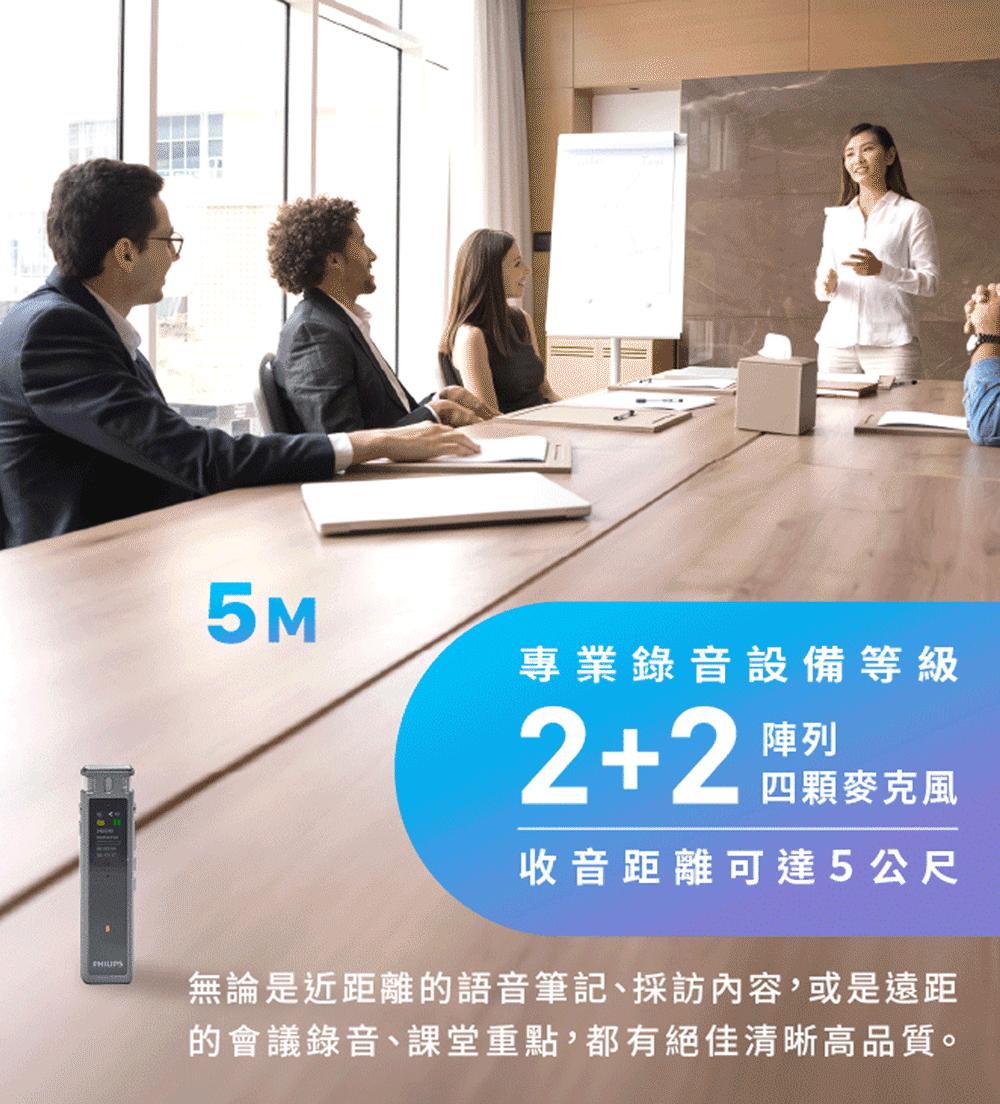PHILIPS 智能錄音筆(M)多國旗艦