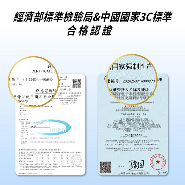 22.5W自帶雙線數顯行動電源10000(WA-P32A)